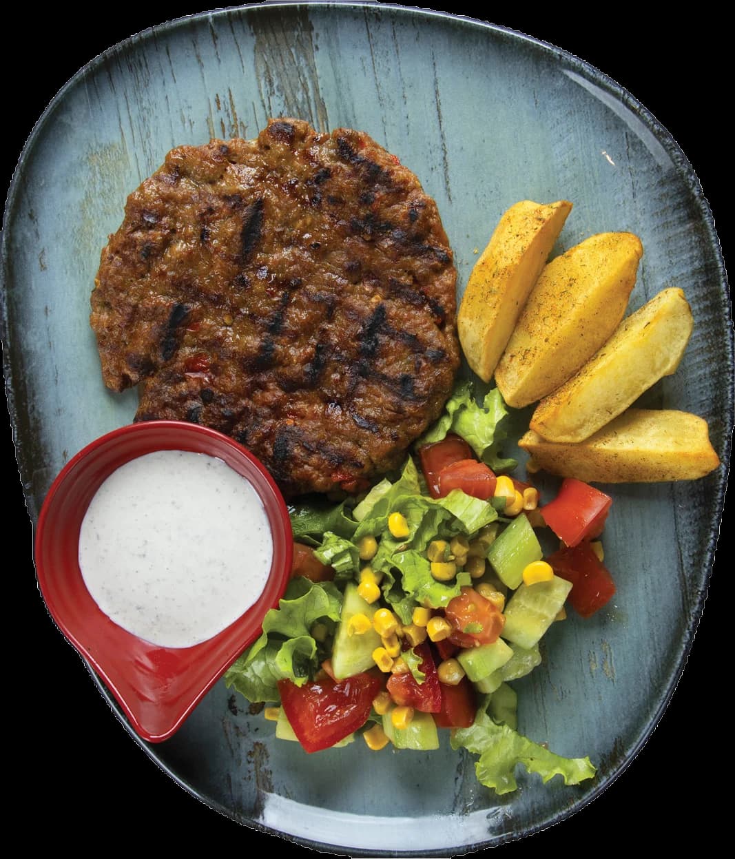 Mish në zgarë me garniturë në Be Happy Restaurant